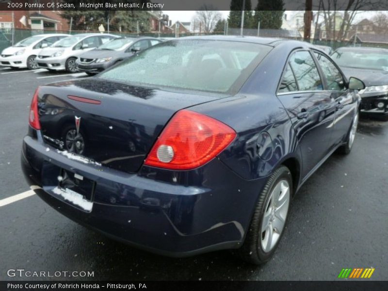 Midnight Blue Metallic / Ebony 2009 Pontiac G6 Sedan