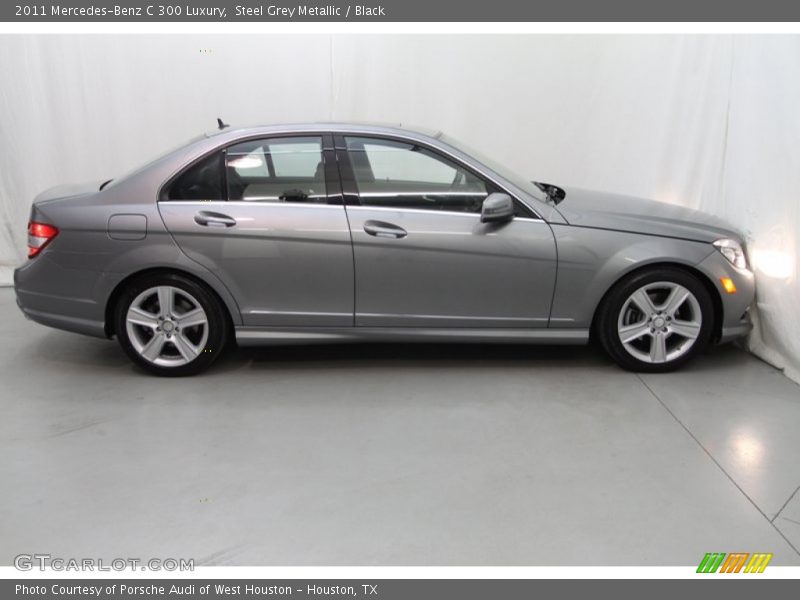 Steel Grey Metallic / Black 2011 Mercedes-Benz C 300 Luxury