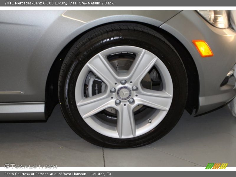 Steel Grey Metallic / Black 2011 Mercedes-Benz C 300 Luxury