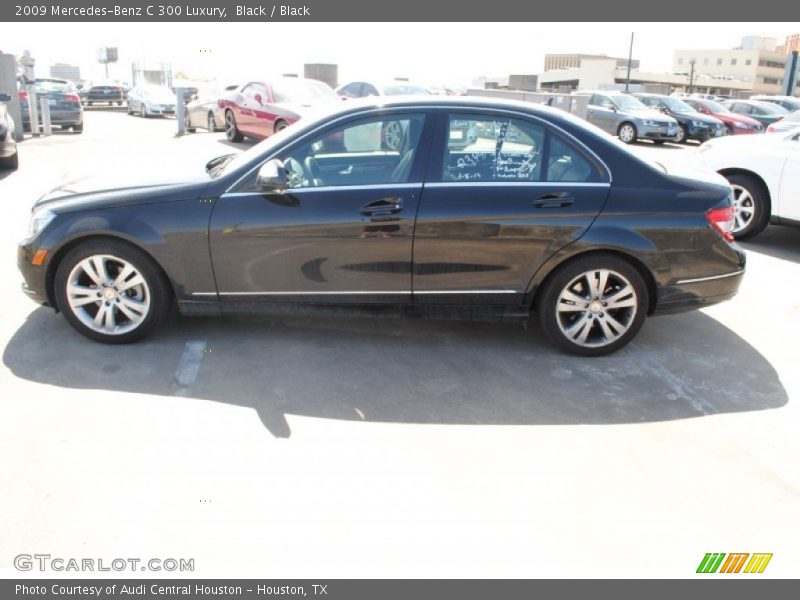 Black / Black 2009 Mercedes-Benz C 300 Luxury