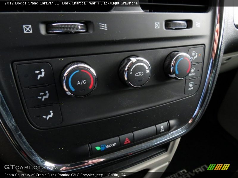 Dark Charcoal Pearl / Black/Light Graystone 2012 Dodge Grand Caravan SE