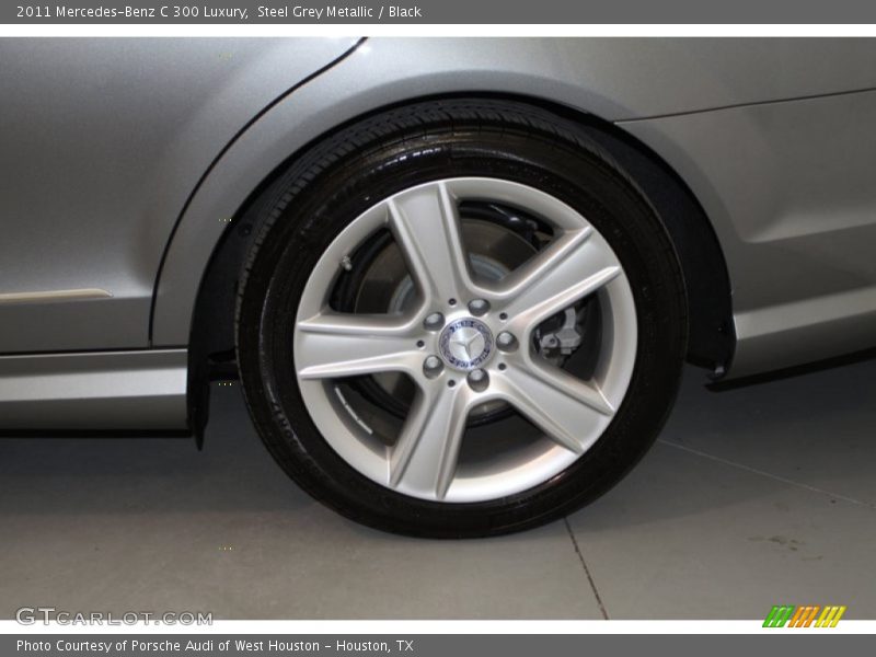 Steel Grey Metallic / Black 2011 Mercedes-Benz C 300 Luxury