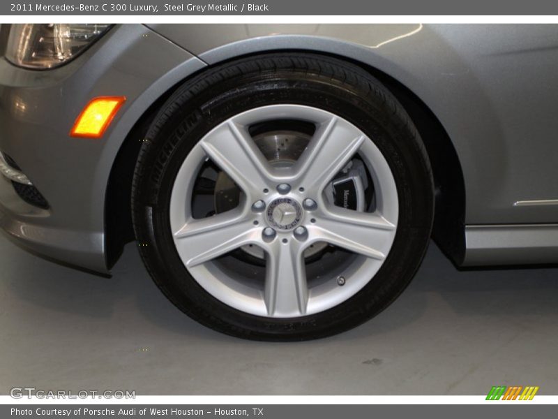 Steel Grey Metallic / Black 2011 Mercedes-Benz C 300 Luxury