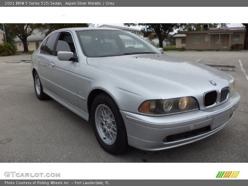 Aspen Silver Metallic / Grey 2001 BMW 5 Series 525i Sedan
