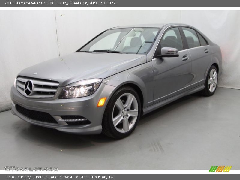 Steel Grey Metallic / Black 2011 Mercedes-Benz C 300 Luxury