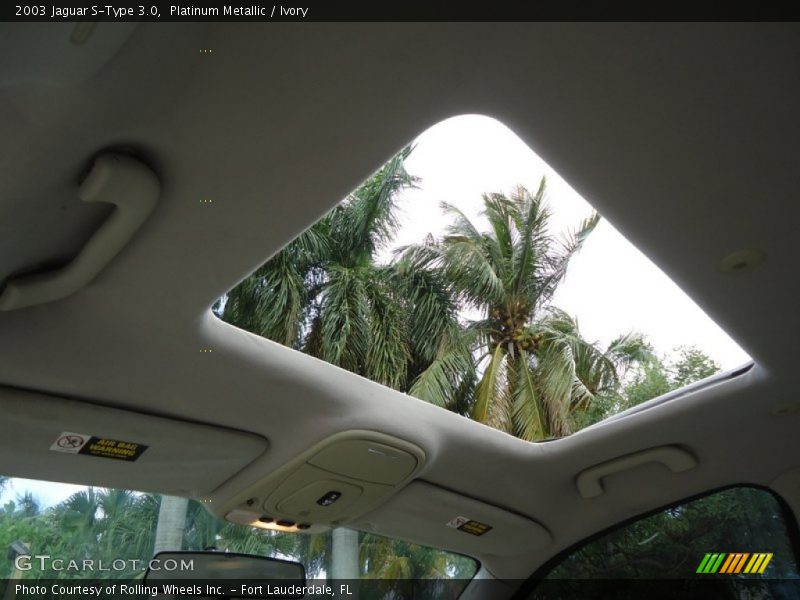 Sunroof of 2003 S-Type 3.0