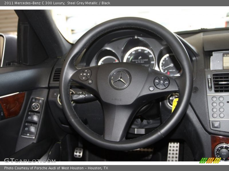 Steel Grey Metallic / Black 2011 Mercedes-Benz C 300 Luxury