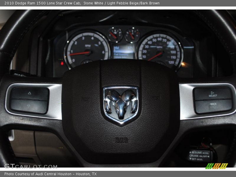 Stone White / Light Pebble Beige/Bark Brown 2010 Dodge Ram 1500 Lone Star Crew Cab