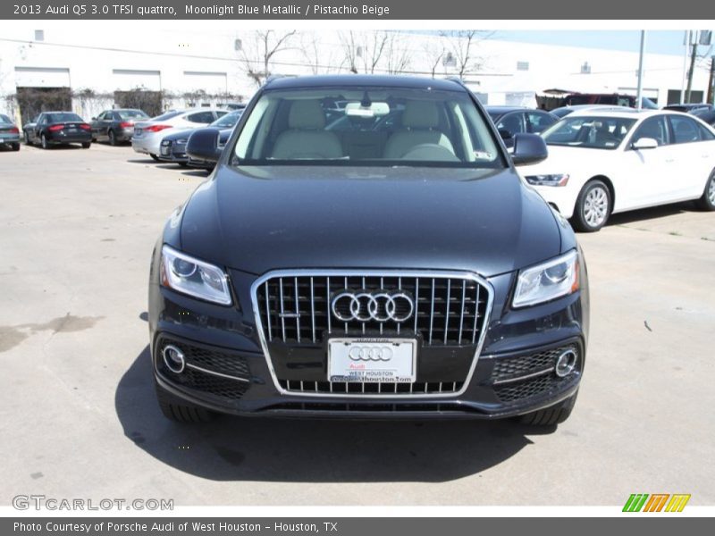 Moonlight Blue Metallic / Pistachio Beige 2013 Audi Q5 3.0 TFSI quattro