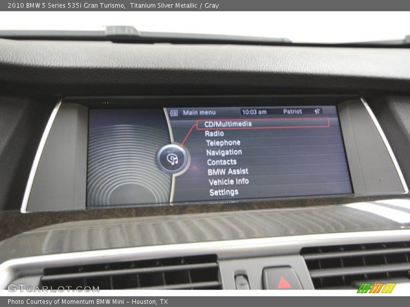 Titanium Silver Metallic / Gray 2010 BMW 5 Series 535i Gran Turismo