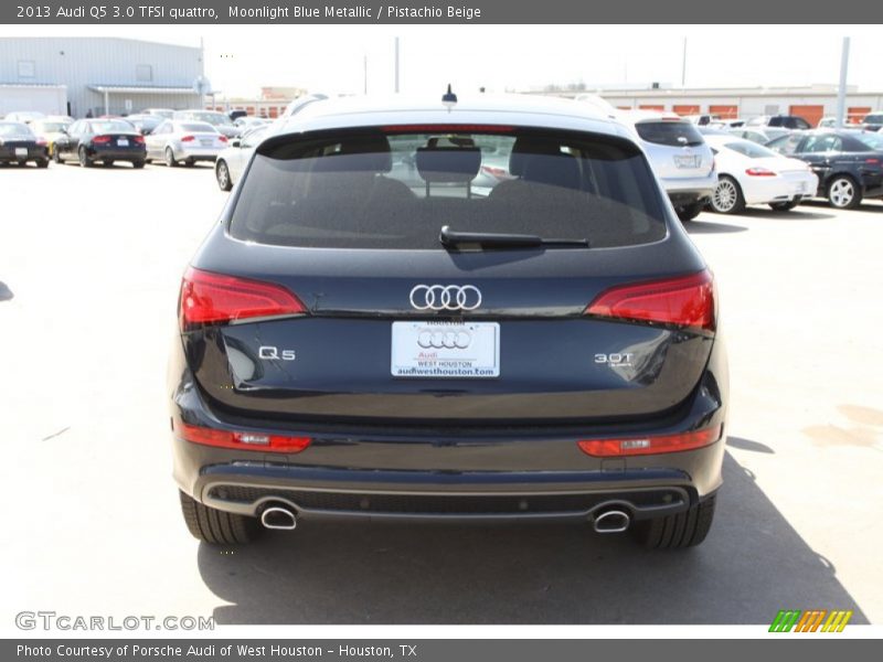 Moonlight Blue Metallic / Pistachio Beige 2013 Audi Q5 3.0 TFSI quattro