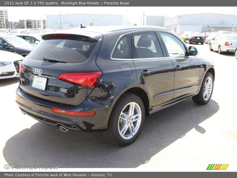 Moonlight Blue Metallic / Pistachio Beige 2013 Audi Q5 3.0 TFSI quattro