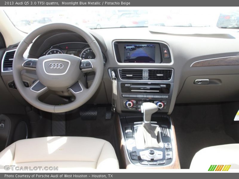 Moonlight Blue Metallic / Pistachio Beige 2013 Audi Q5 3.0 TFSI quattro