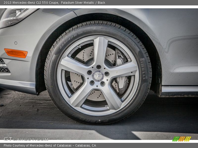 Paladium Silver Metallic / Black 2013 Mercedes-Benz CLS 550 Coupe