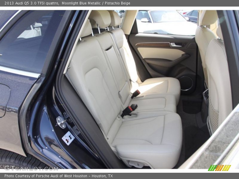 Moonlight Blue Metallic / Pistachio Beige 2013 Audi Q5 3.0 TFSI quattro