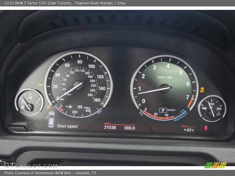  2010 5 Series 535i Gran Turismo 535i Gran Turismo Gauges
