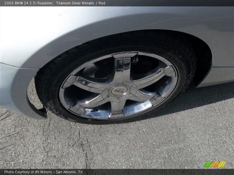 Titanium Silver Metallic / Red 2003 BMW Z4 2.5i Roadster
