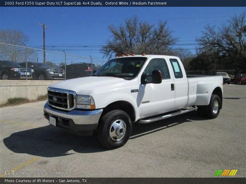 Oxford White / Medium Parchment 2003 Ford F350 Super Duty XLT SuperCab 4x4 Dually