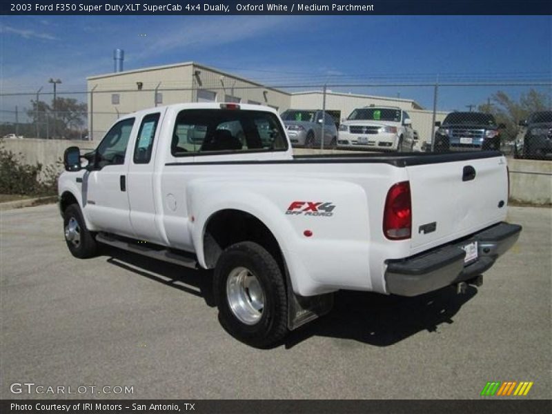 Oxford White / Medium Parchment 2003 Ford F350 Super Duty XLT SuperCab 4x4 Dually