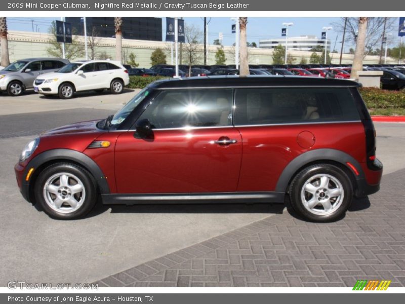 Nightfire Red Metallic / Gravity Tuscan Beige Leather 2009 Mini Cooper Clubman