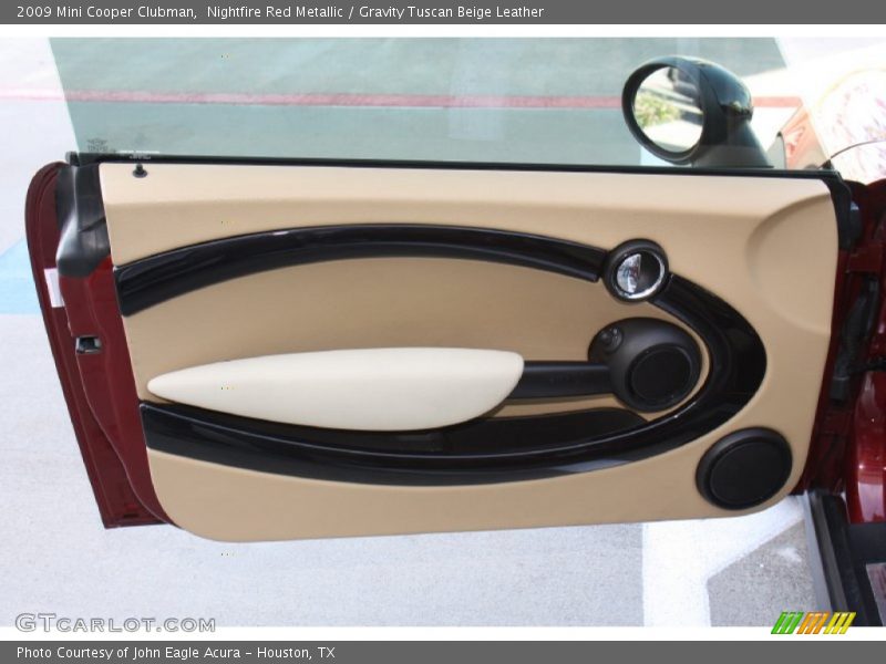 Nightfire Red Metallic / Gravity Tuscan Beige Leather 2009 Mini Cooper Clubman