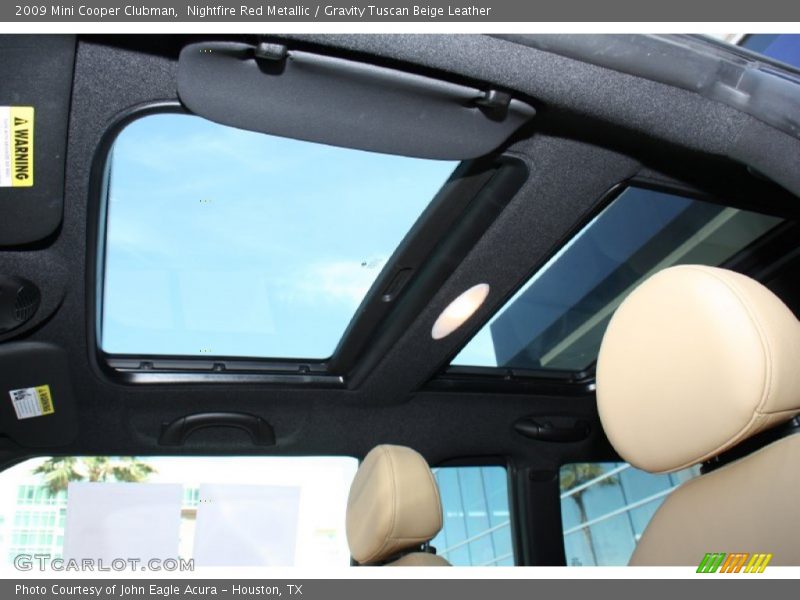 Nightfire Red Metallic / Gravity Tuscan Beige Leather 2009 Mini Cooper Clubman