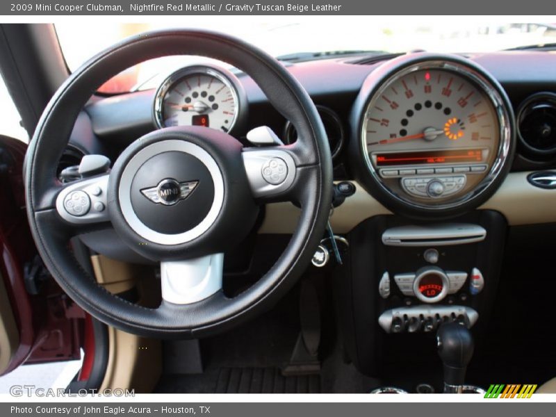 Nightfire Red Metallic / Gravity Tuscan Beige Leather 2009 Mini Cooper Clubman