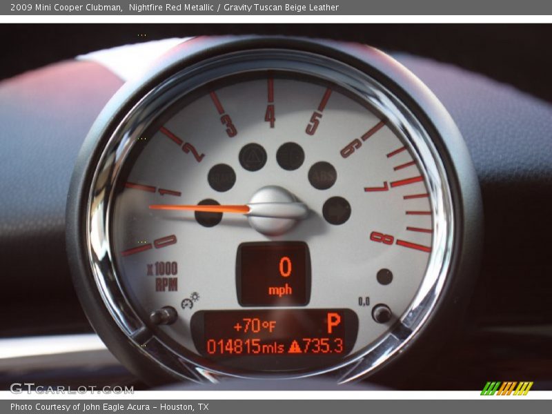 Nightfire Red Metallic / Gravity Tuscan Beige Leather 2009 Mini Cooper Clubman