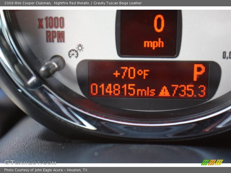 Nightfire Red Metallic / Gravity Tuscan Beige Leather 2009 Mini Cooper Clubman