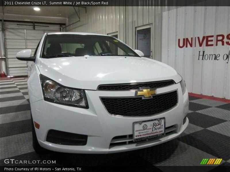 Summit White / Jet Black/Sport Red 2011 Chevrolet Cruze LT