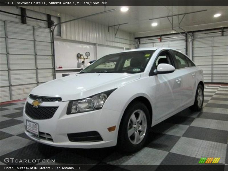 Summit White / Jet Black/Sport Red 2011 Chevrolet Cruze LT