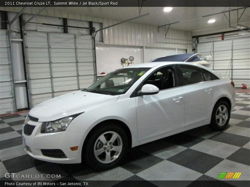 Summit White / Jet Black/Sport Red 2011 Chevrolet Cruze LT