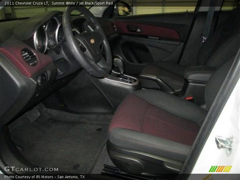 Summit White / Jet Black/Sport Red 2011 Chevrolet Cruze LT