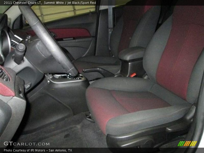 Summit White / Jet Black/Sport Red 2011 Chevrolet Cruze LT