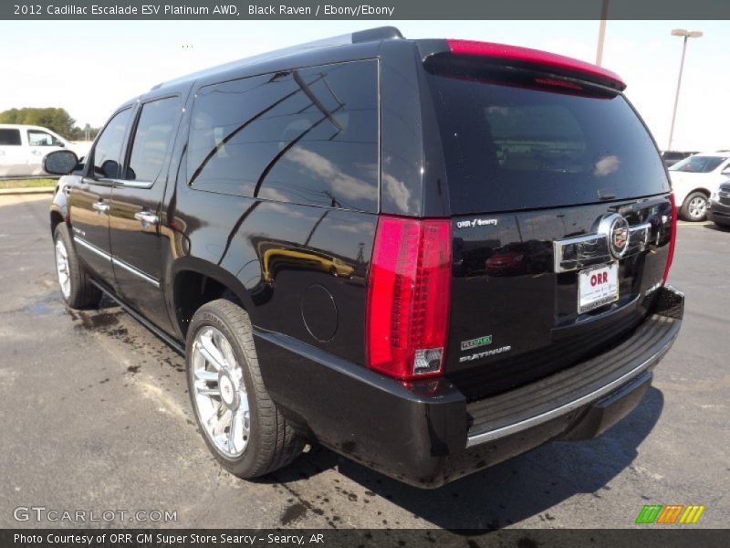 Black Raven / Ebony/Ebony 2012 Cadillac Escalade ESV Platinum AWD