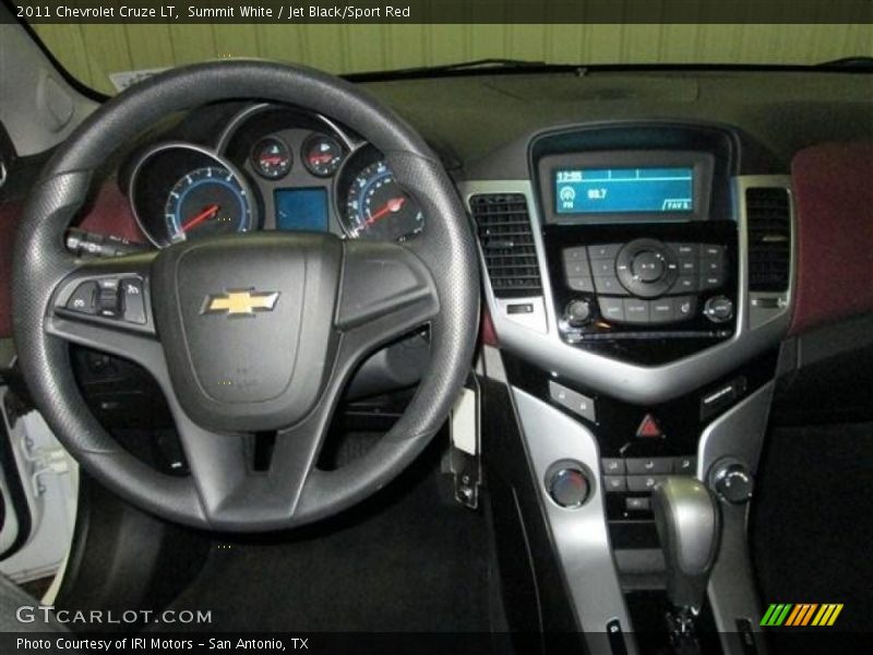 Summit White / Jet Black/Sport Red 2011 Chevrolet Cruze LT