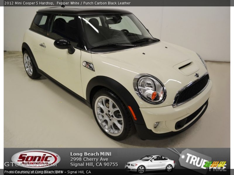 Pepper White / Punch Carbon Black Leather 2012 Mini Cooper S Hardtop