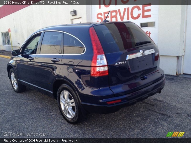 Royal Blue Pearl / Gray 2010 Honda CR-V EX-L AWD