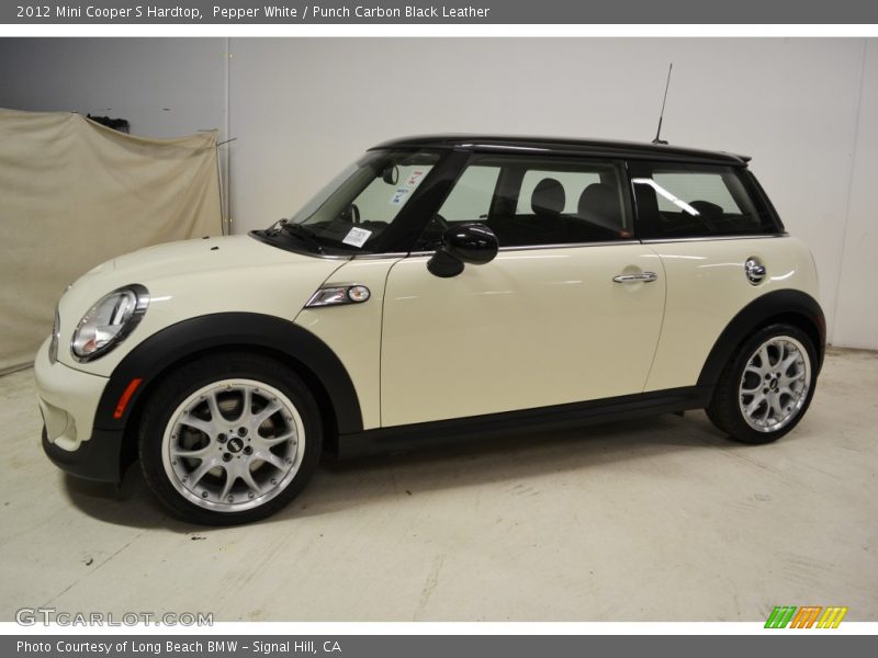 Pepper White / Punch Carbon Black Leather 2012 Mini Cooper S Hardtop