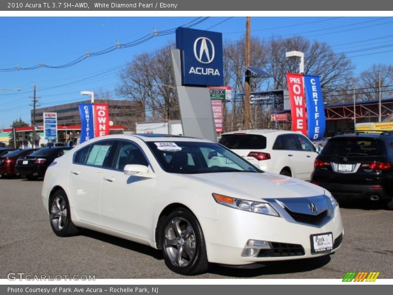 White Diamond Pearl / Ebony 2010 Acura TL 3.7 SH-AWD