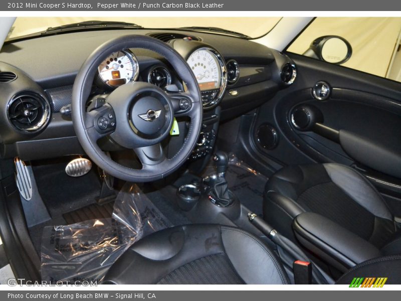 Pepper White / Punch Carbon Black Leather 2012 Mini Cooper S Hardtop