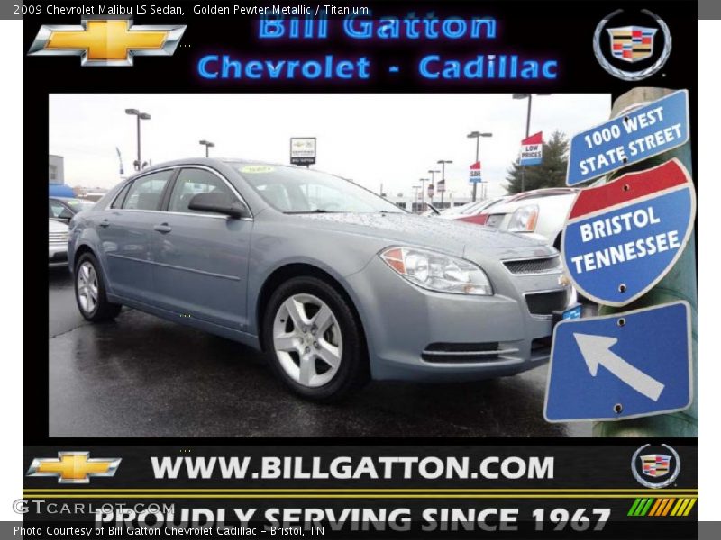 Golden Pewter Metallic / Titanium 2009 Chevrolet Malibu LS Sedan