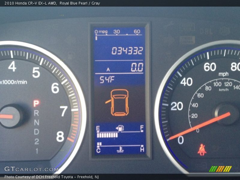Royal Blue Pearl / Gray 2010 Honda CR-V EX-L AWD
