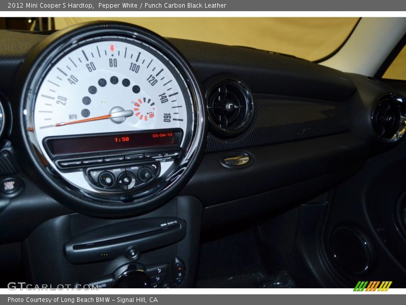 Pepper White / Punch Carbon Black Leather 2012 Mini Cooper S Hardtop