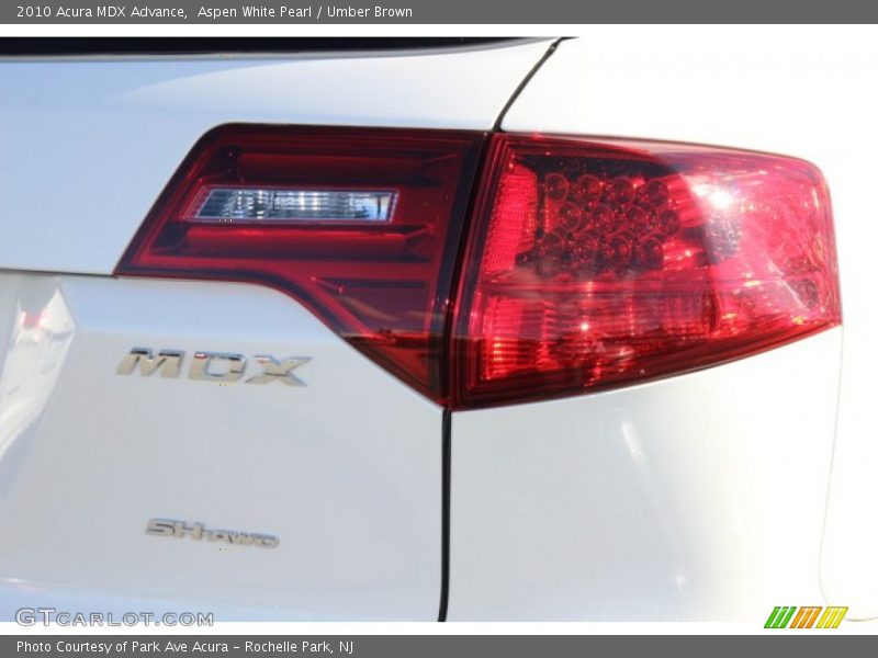 Aspen White Pearl / Umber Brown 2010 Acura MDX Advance