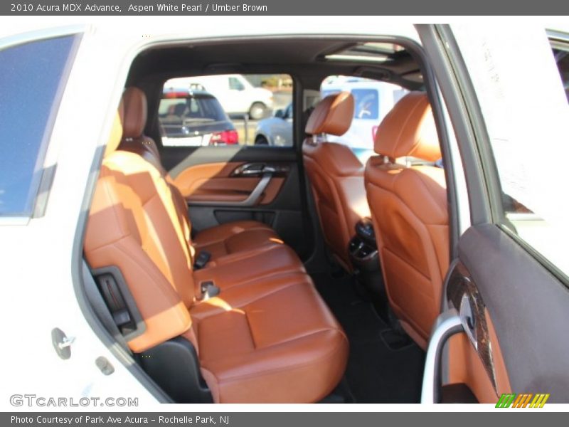 Aspen White Pearl / Umber Brown 2010 Acura MDX Advance
