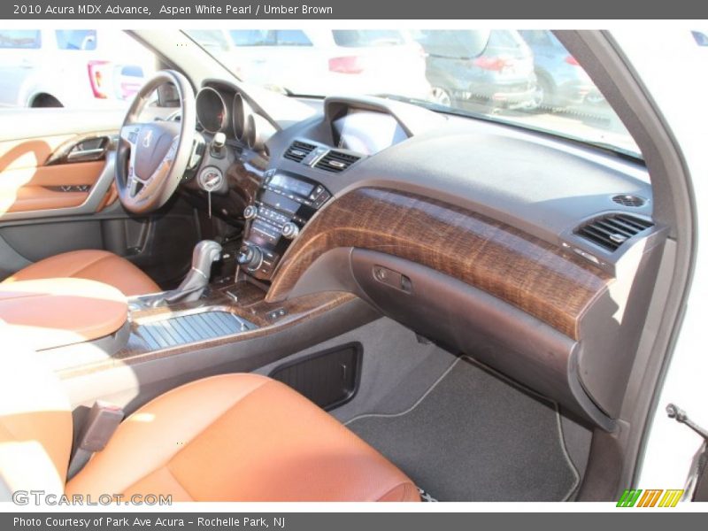 Aspen White Pearl / Umber Brown 2010 Acura MDX Advance