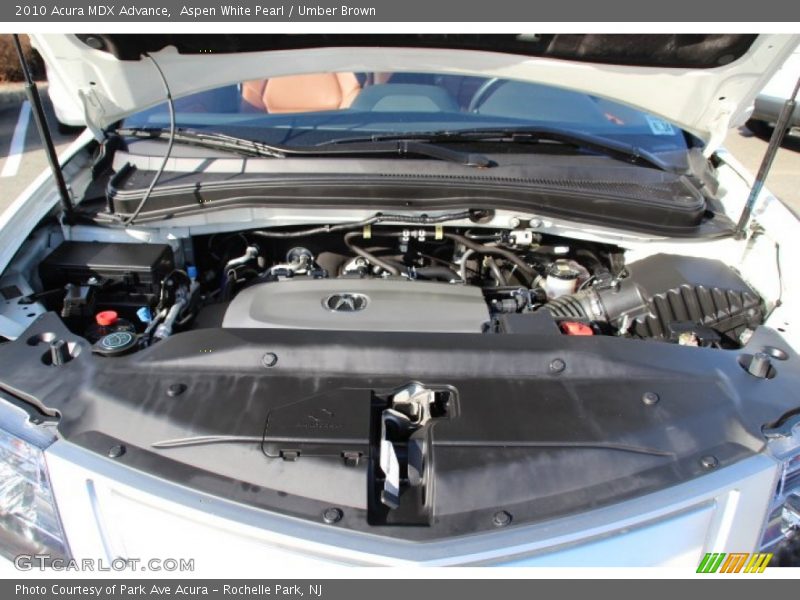 Aspen White Pearl / Umber Brown 2010 Acura MDX Advance