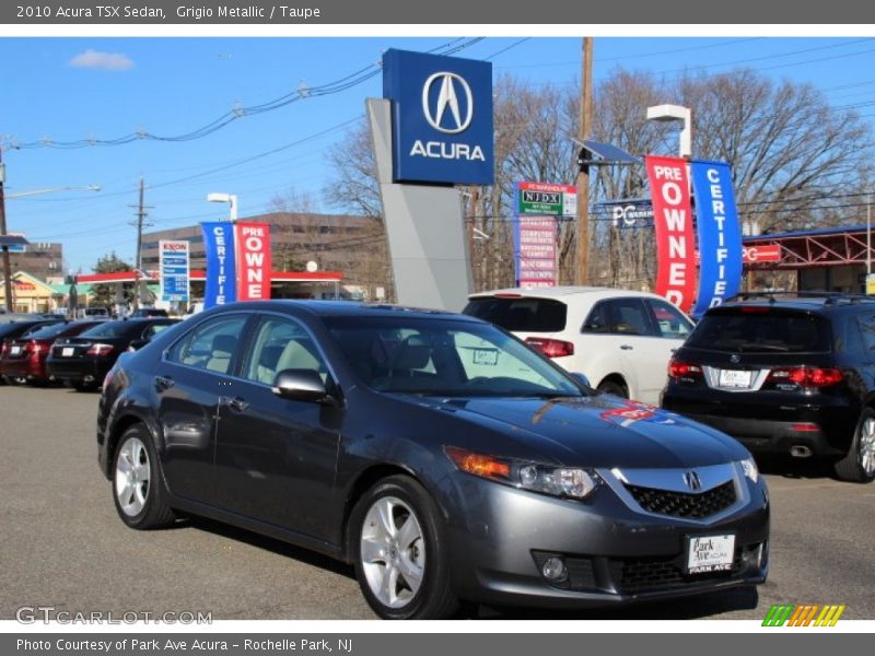Grigio Metallic / Taupe 2010 Acura TSX Sedan