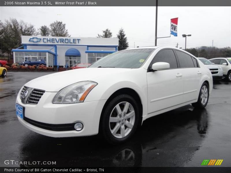 Winter Frost Pearl / Black 2006 Nissan Maxima 3.5 SL